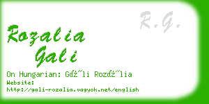 rozalia gali business card